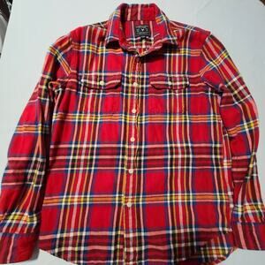 Mens American Eagle Outfitters Plaid Flannel Shirt Medium 100% Cotton